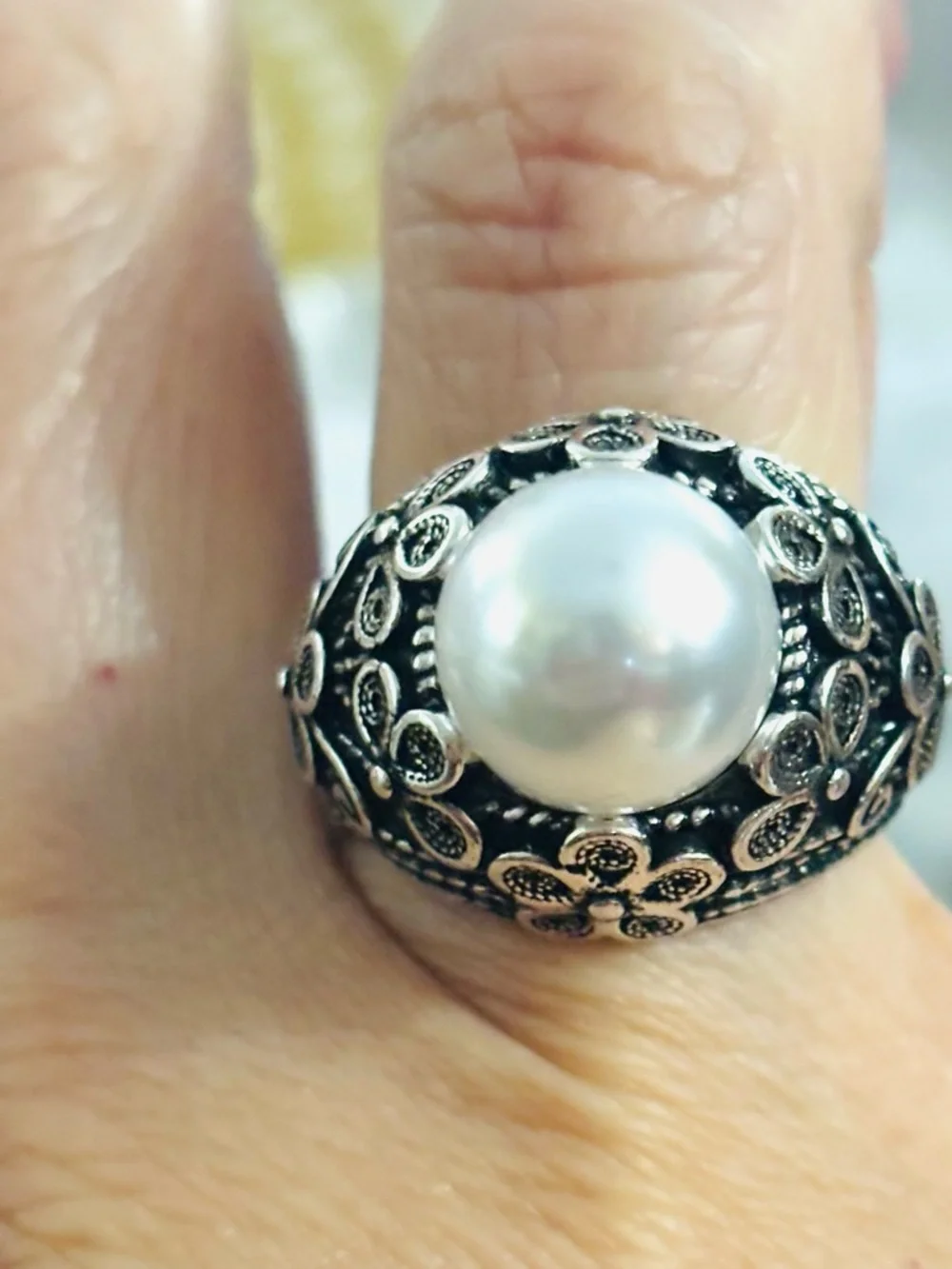 Cocktail Ring - stamped -size 10-